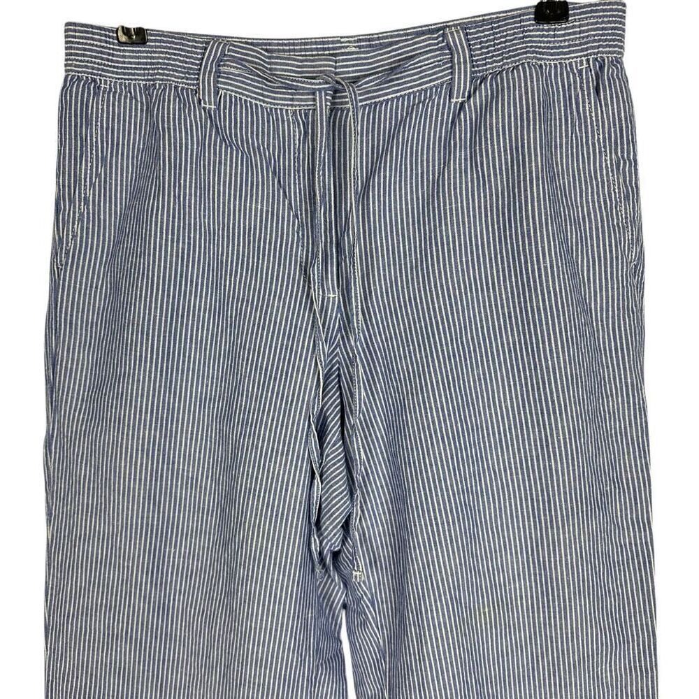 Talbots The Easy Drawstring Pant Size 12 Linen Bl… - image 4